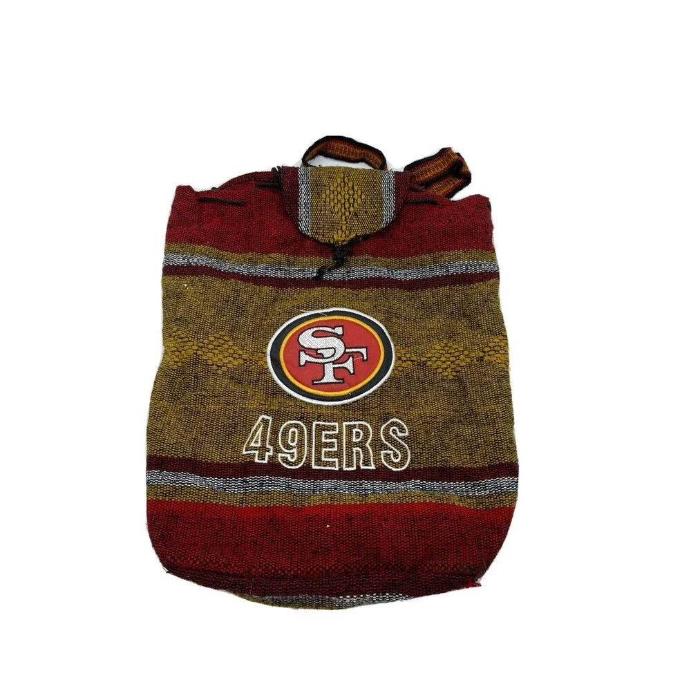 San Francisco 49ers Football Team Fan Woven Cloth Backpack Fan Gear